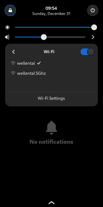 Wifi networks in quick settings