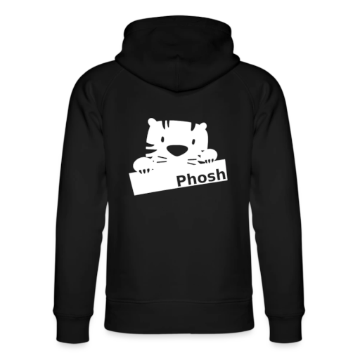Phosh hoodie with large logo on the back side